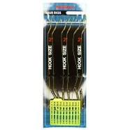 Повідець короповий для монтажів волосяних, Feima A-038, 6шт/уп, перетин 0,18мм, тест 12кг, гачок, №2